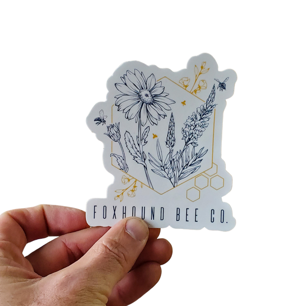 Abstract Flowers Vinyl Sticker