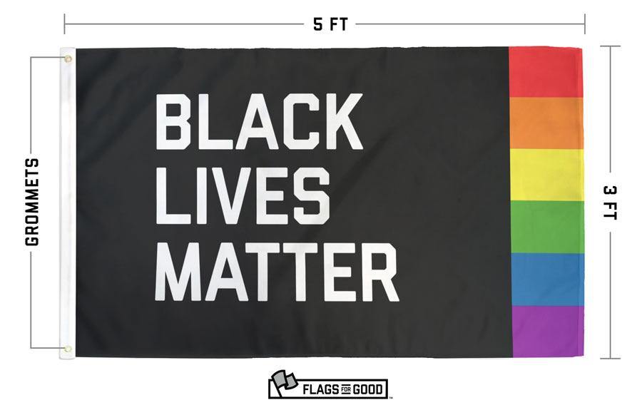 Black Lives Matter + Pride Flag