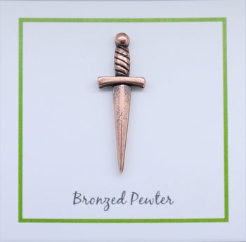 Dagger Copper Lapel Pin