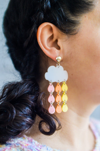 Pastel Rainbow Cloud Pride Earrings