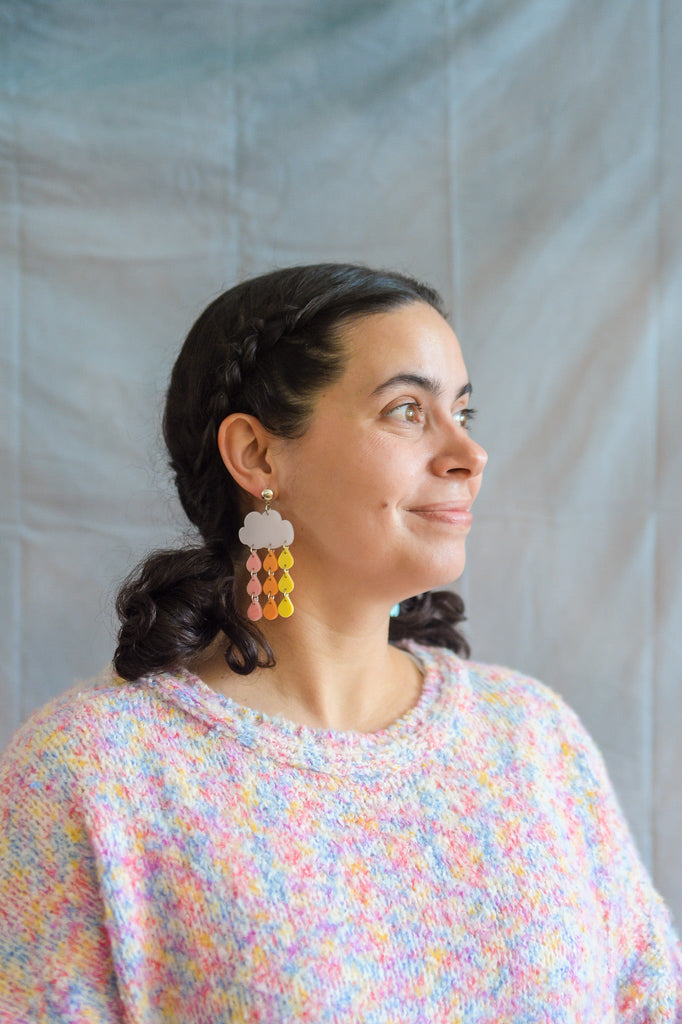 Pastel Rainbow Cloud Pride Earrings