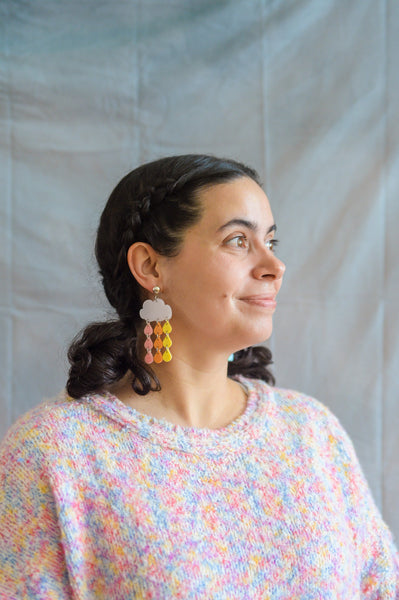 Pastel Rainbow Cloud Pride Earrings