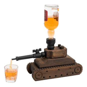 Tank Liquor Dispenser By Mahogany Wood Whiskey Decanter Gifts For Him Fathers Day Ve
