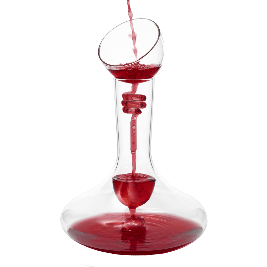 Wine Tower Decanting Aerator Set By 2 Aerating Parts Upper And Lower Aerators Piece