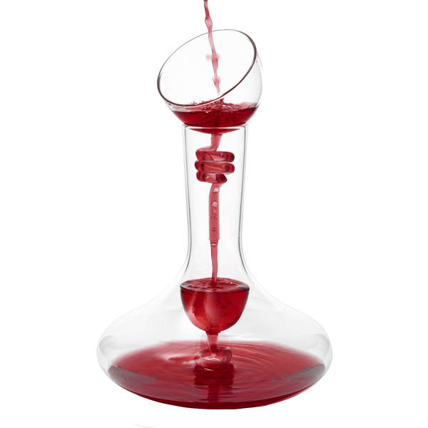 Wine Tower Decanting Aerator Set By 2 Aerating Parts Upper And Lower Aerators Piece