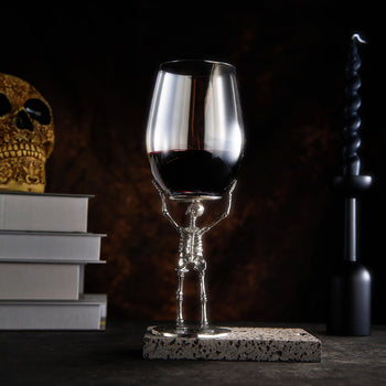 Stemmed Skeleton Wine Glass Single 19OZ Halloween Skeleton Glasses 10 H Goth Gifts Skeleton Gifts Sk