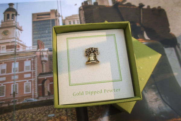 Liberty Bell Gold Lapel Pin