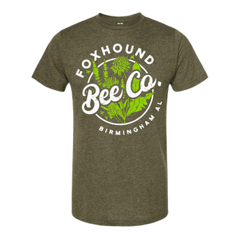 Heather Military Green Round Short Sleeve Shirt