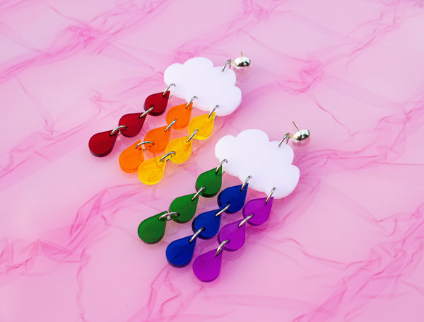 Translucent Pride Rainbow Earrings