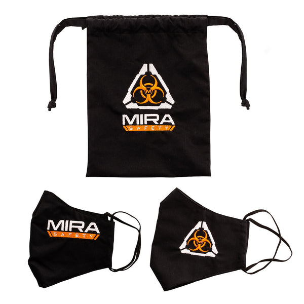 MIRA Safety Protective Half Face Mask with Silverplus® Biocidal Technology (2 Pack)