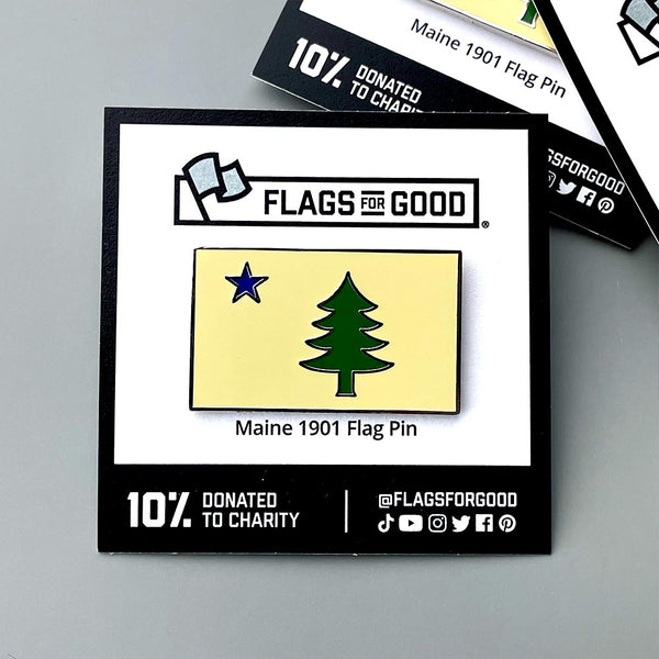 Maine 1901 Flag Enamel Pin