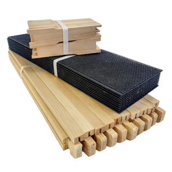 Medium 6 1/4-Inch Frame, Grooved Top / Grooved Bottom With Double Wax Foundation