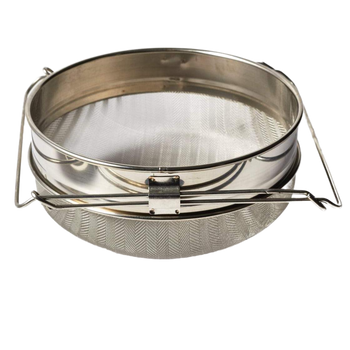 Metal Double Honey Strainer