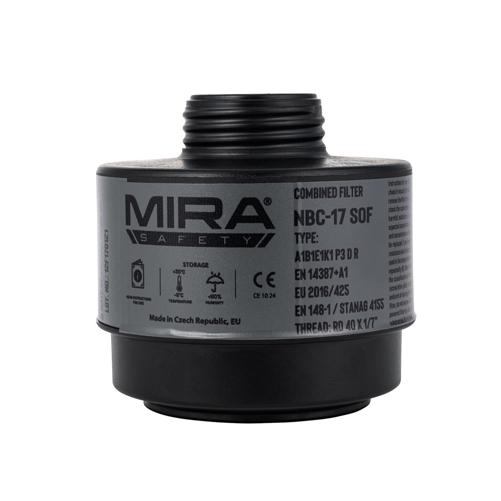 Lightweight CBRN Gas Mask Filter - NBC-17 SOF 40mm NATO Filter - 10 Year Shelf Life