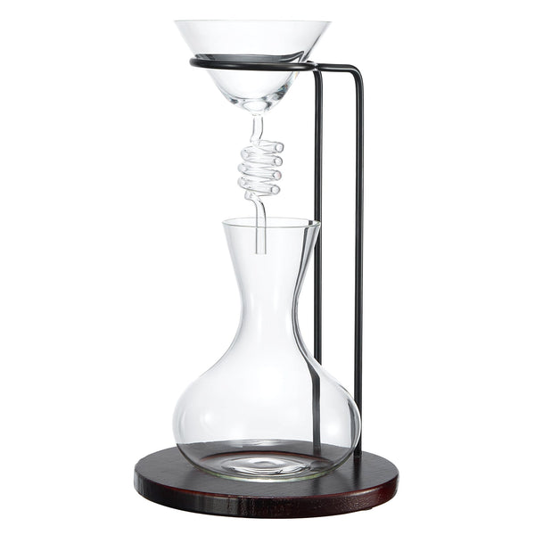 Wine Tower Decanting Aerator Set By Unique Wine Decanter 2 Aerating Parts Upper Lowe