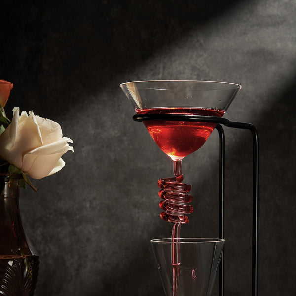 Wine Tower Decanting Aerator Set By Unique Wine Decanter 2 Aerating Parts Upper Lowe