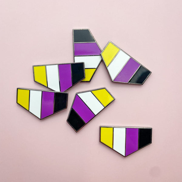 Pronoun + Flag Magnet Pin Badges (Bottom Flags Only)