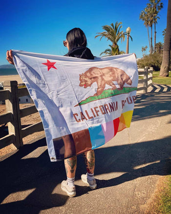 Rainbow California Pride Flag