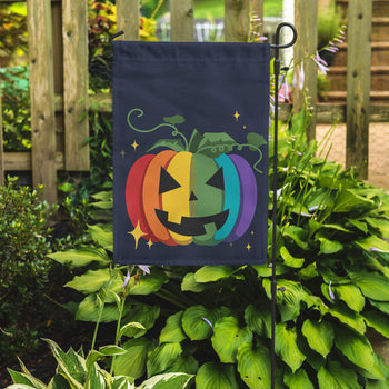 PREORDER Rainbow Pumpkin Garden Flag
