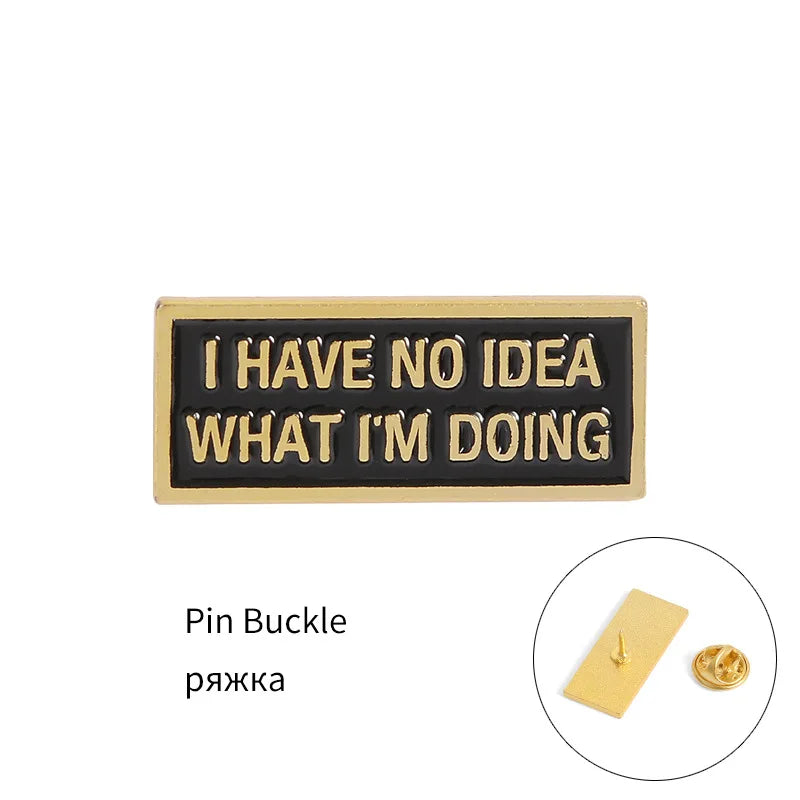 Anxious Enamel Pins Brooches Badges Fashion Accessories