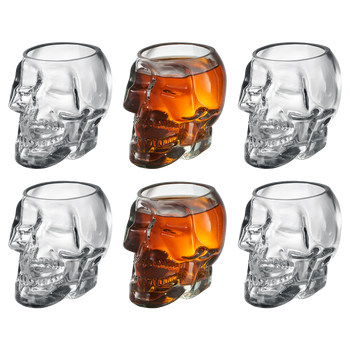 Skull Shot Glasses Set Of 6 By 3OZ Skull Glasses 3 H Goth Gifts Skull Gifts Skull De