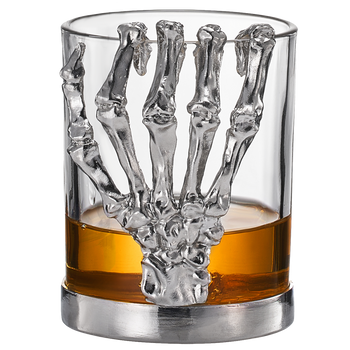 Skeleton Whiskey Glass Tumbler Single 10OZ Halloween Skeleton Glasses 4 3 H Goth Gifts Skeleton Gift