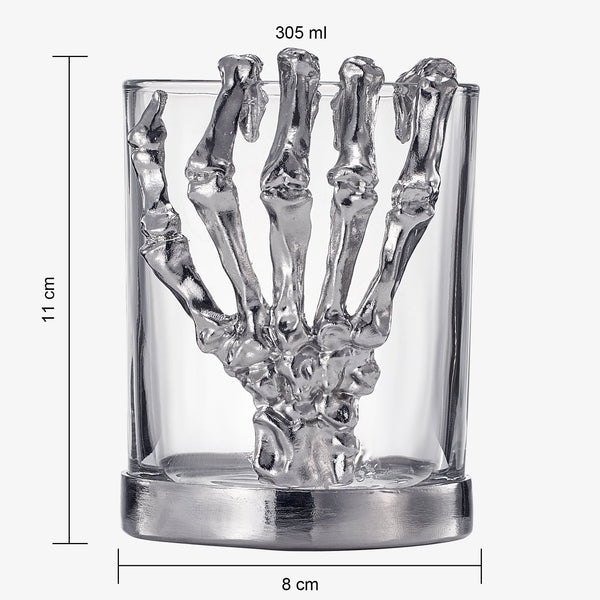 Skeleton Whiskey Glass Tumbler Single 10OZ Halloween Skeleton Glasses 4 3 H Goth Gifts Skeleton Gift