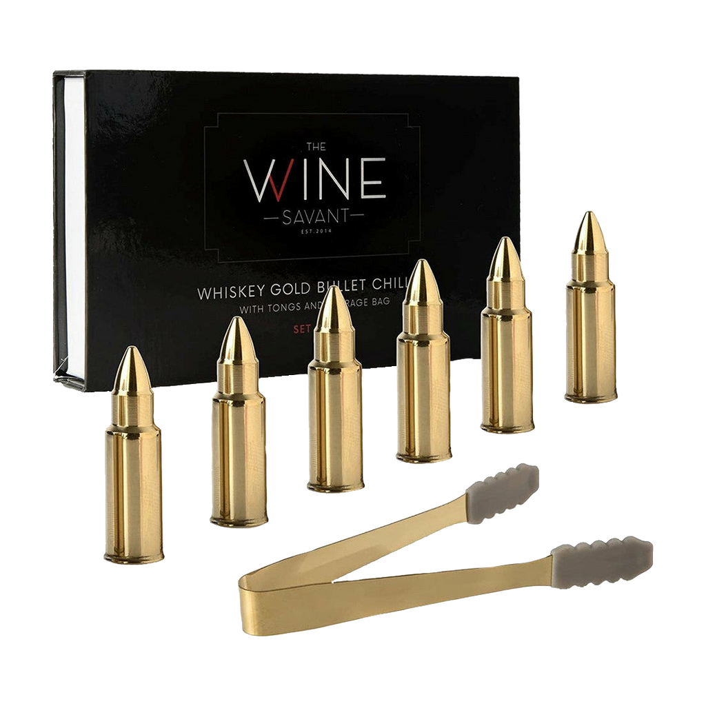 Bullet Whiskey Stones Gold Premium Barware Gift Elegant Drinkware Collection
