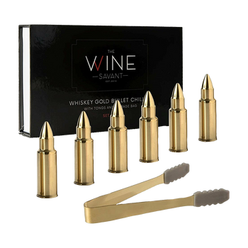 Bullet Whiskey Stones Gold Premium Barware Gift Elegant Drinkware Collection