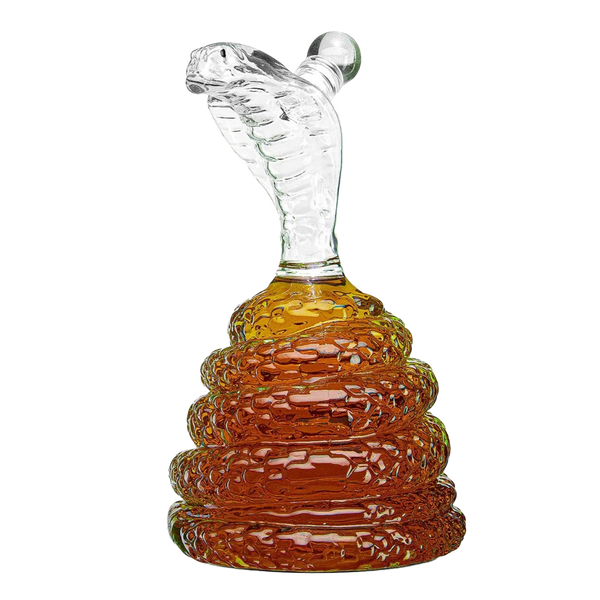 King Cobra Snake Whiskey Decanter Premium Barware Gift Elegant Drinkware Collection