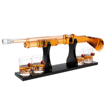 Shotgun Whiskey Decanter Set Limited Edition Silencer Stopper 800 Ml 4 12OZ Bullet Glasses Unique Gi