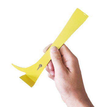 Yellow Hive Tool with Curved Hook