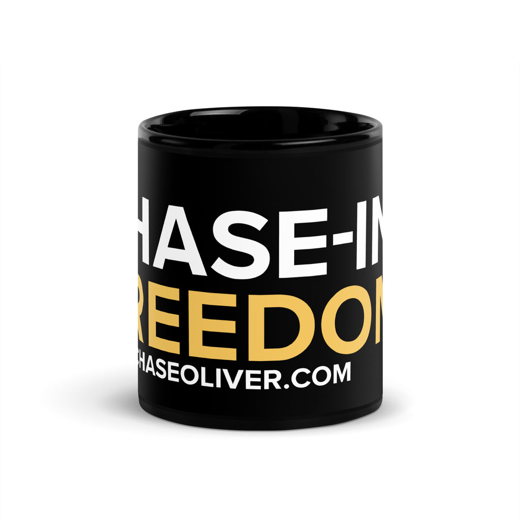 Chasing Freedom Black Glossy Mug