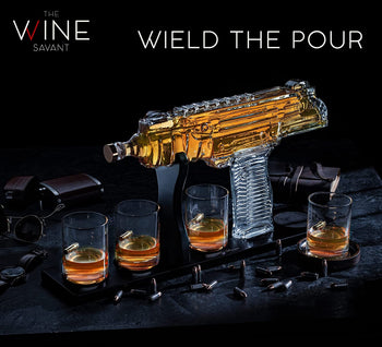 Uzi Whiskey Decanter Premium Barware Gift Elegant Drinkware Collection