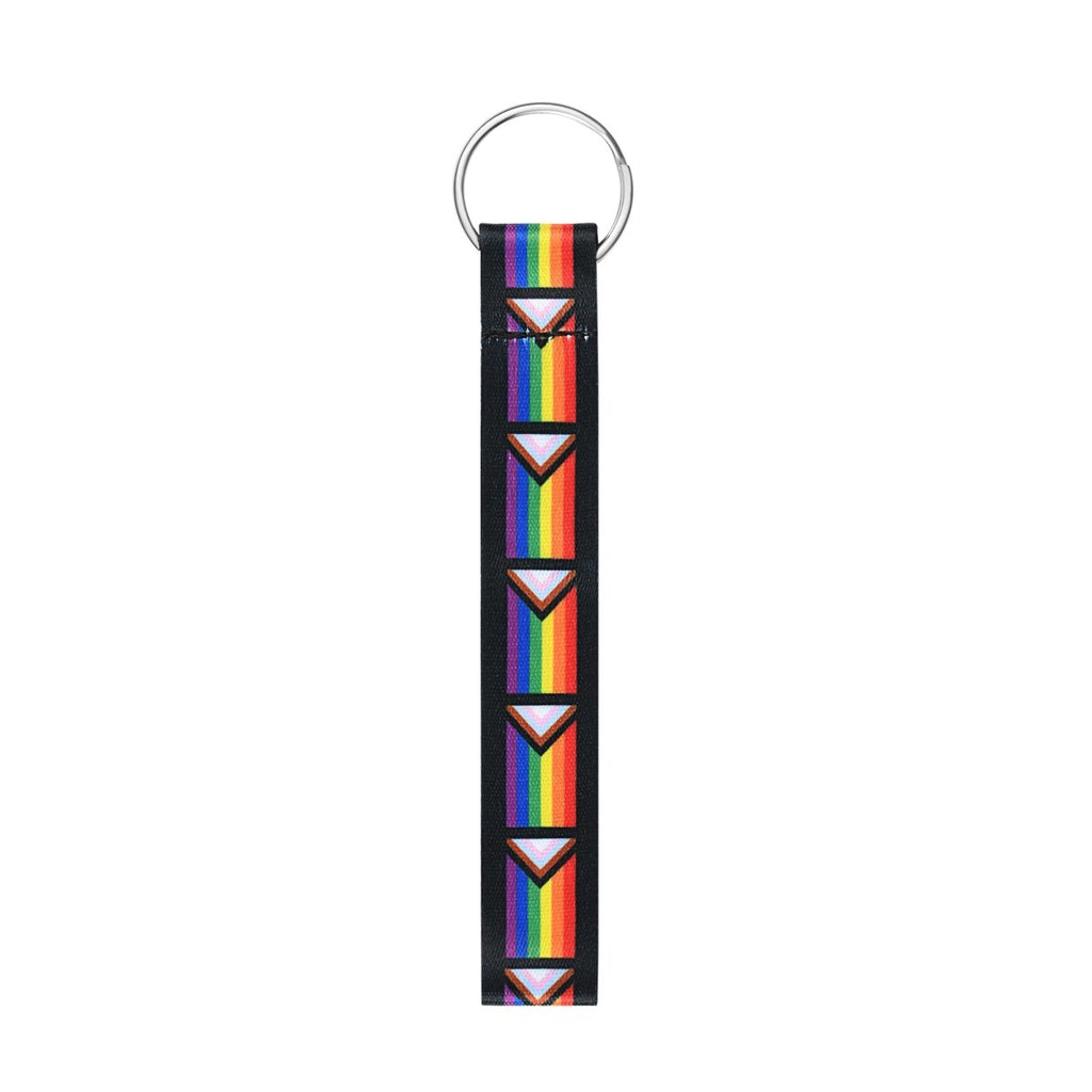 50 Pack Daniel Quasar's "Progress Pride" Flag Lanyard Style Keychains (50 Keychains)