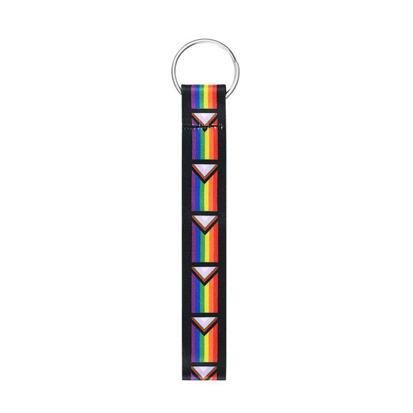 50 Pack Daniel Quasar's "Progress Pride" Flag Lanyard Style Keychains (50 Keychains)