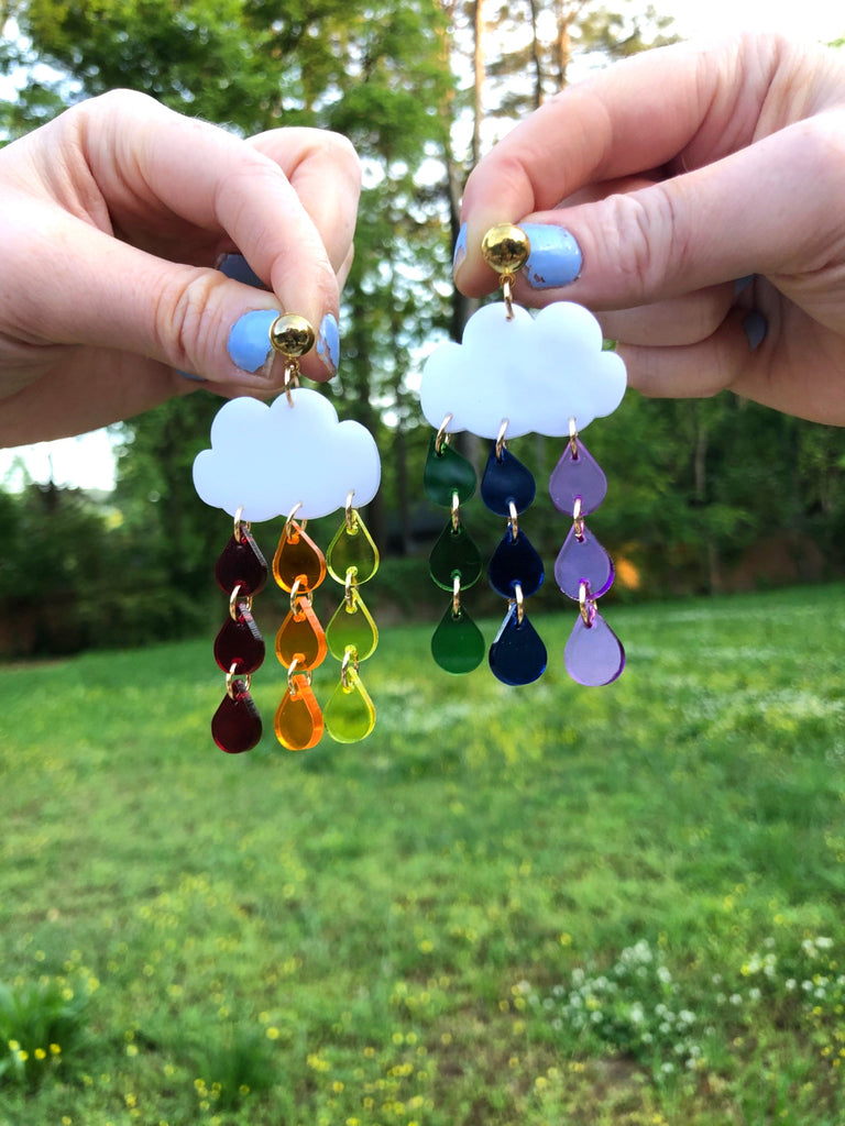 Translucent Pride Rainbow Earrings