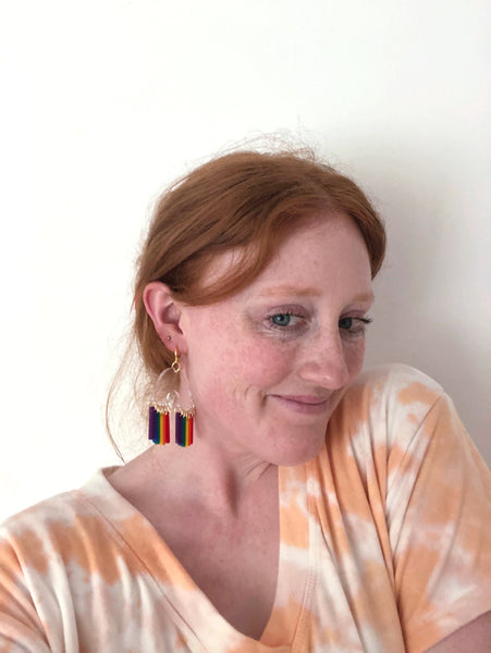 Rainbow Cloud Pride Earrings