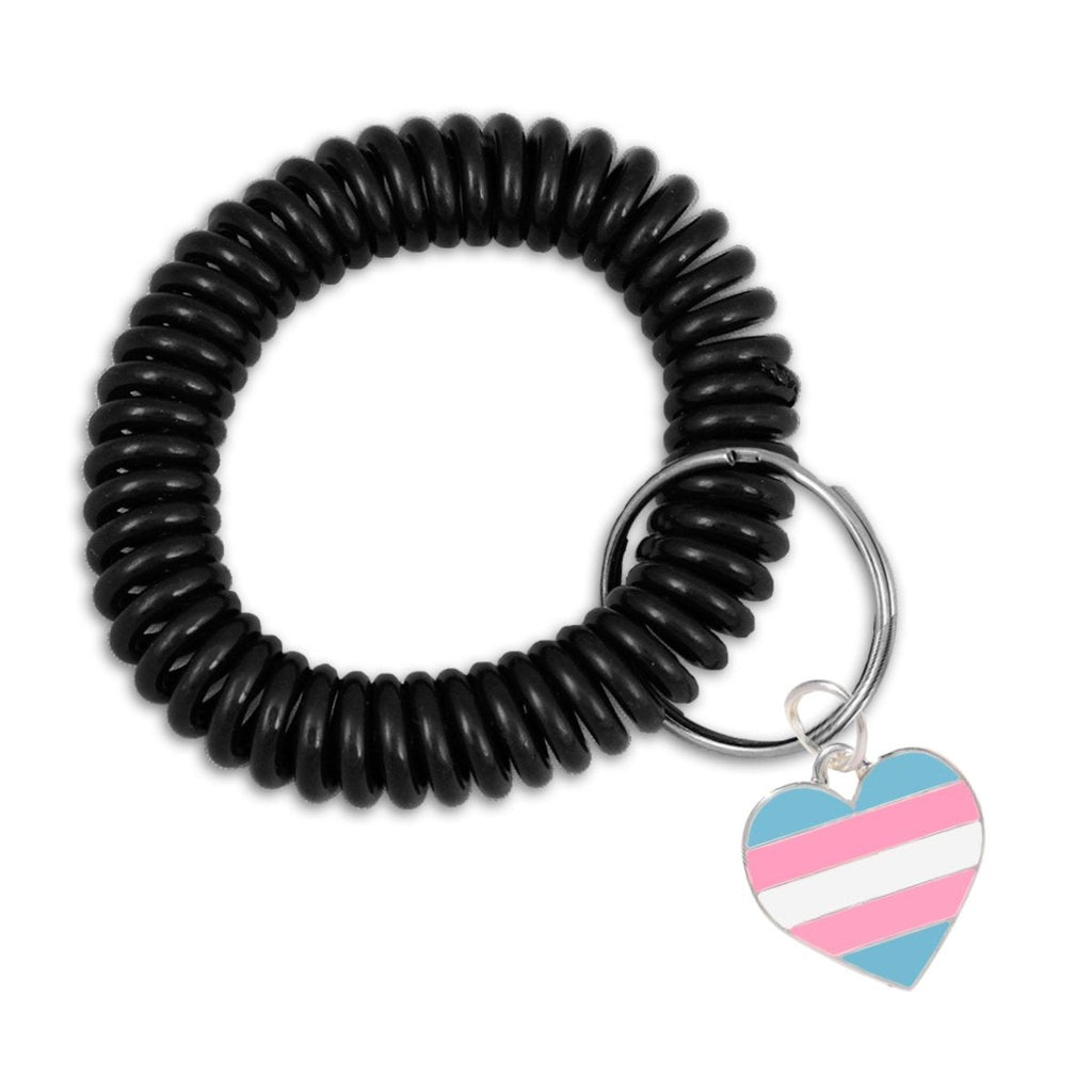 12 Pack Gay Pride Elastic Keychain Bracelets (Pick Your Charm) - 12 Keychains