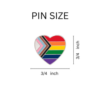 25 Pack Heart Daniel Quasar Flag Lapel Pins (25 Pins)