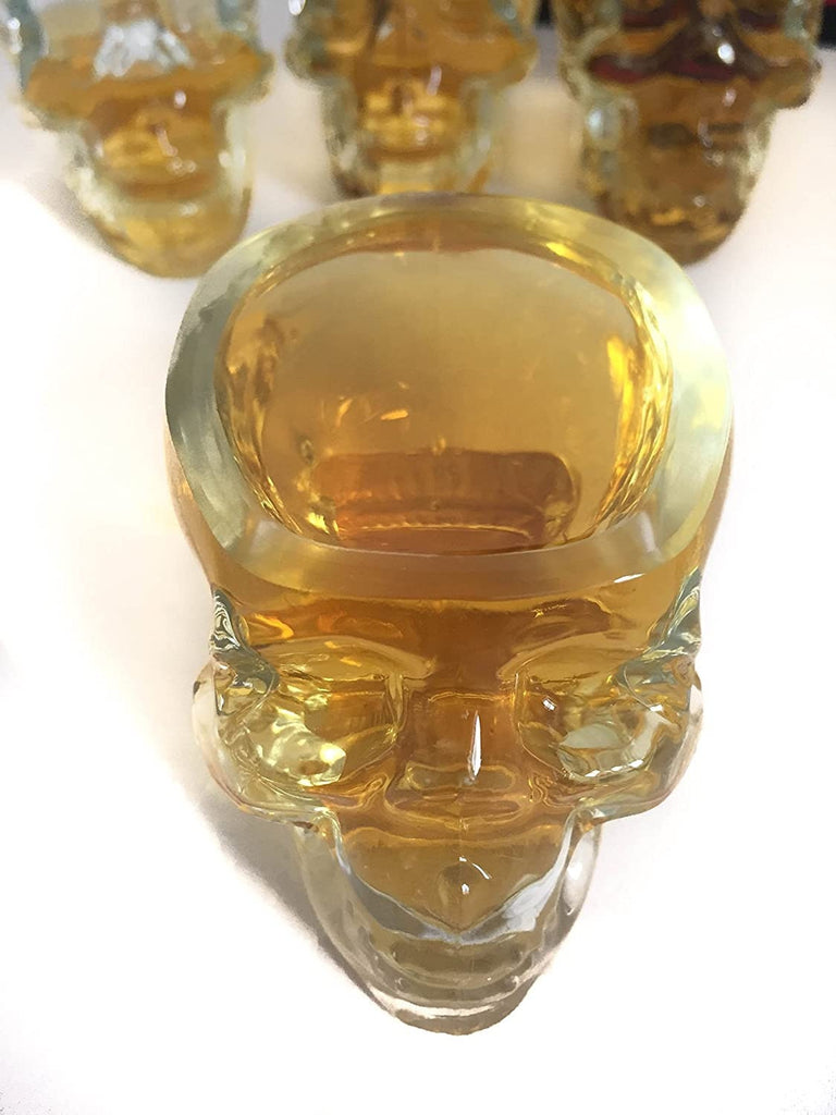 Monkey And Heroes Extra Large Skull Shot Glasses Set Of 4 Use Skull Head Cup For A Whiskey Scoth And
