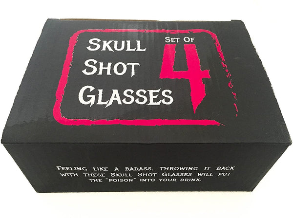 Monkey And Heroes Extra Large Skull Shot Glasses Set Of 4 Use Skull Head Cup For A Whiskey Scoth And