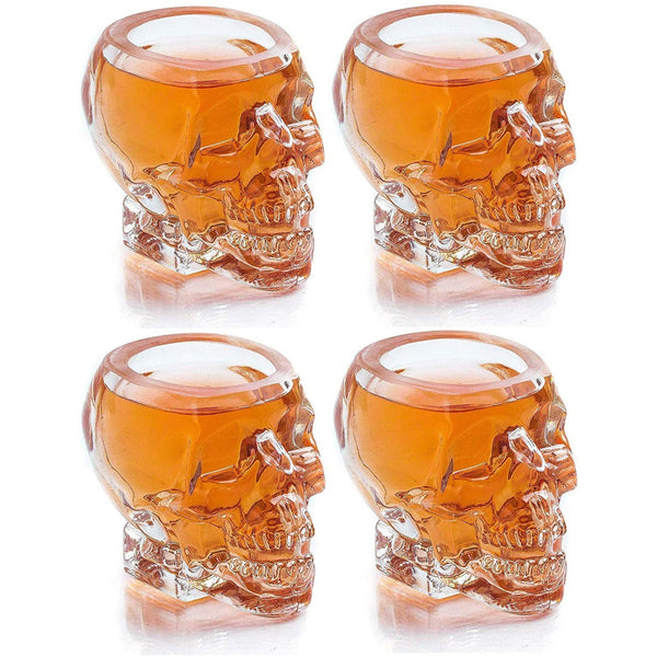 Monkey And Heroes Extra Large Skull Shot Glasses Set Of 4 Use Skull Head Cup For A Whiskey Scoth And