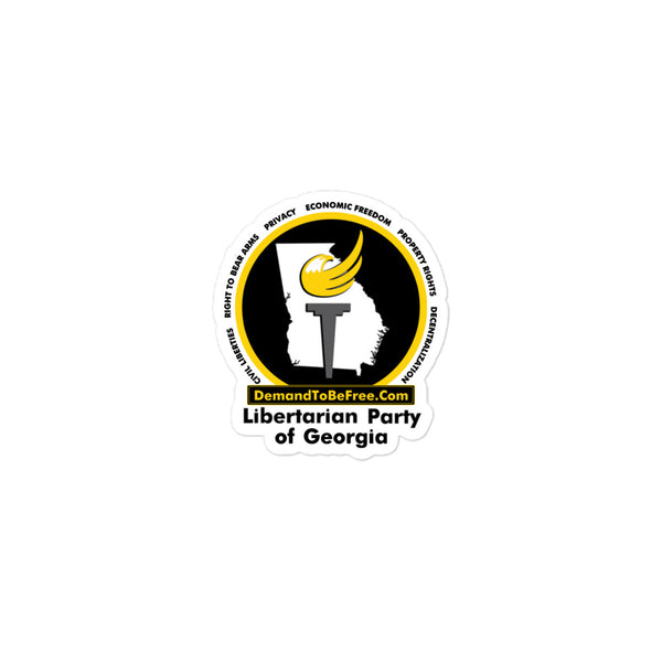 Libertarian Party of Georgia Bubble-free stickers - Proud Libertarian - Proud Libertarian