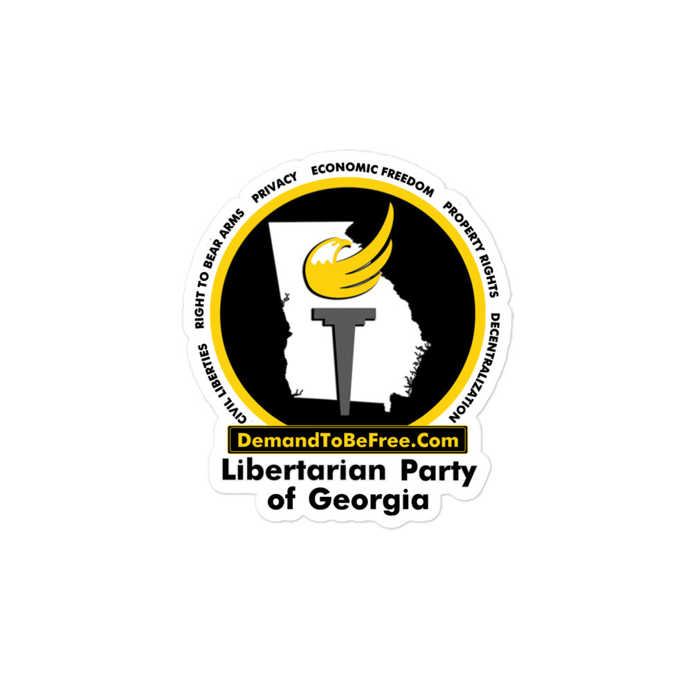 Libertarian Party of Georgia Bubble-free stickers - Proud Libertarian - Proud Libertarian