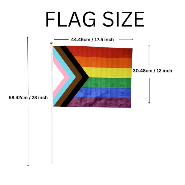 25 Pack Large Daniel Quasar Flags on a Stick (25 Flags)