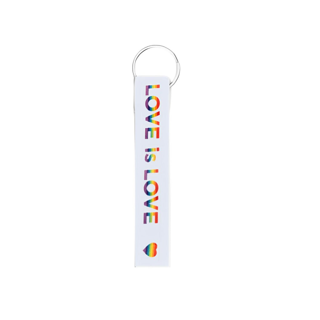 50 Pack Love Is Love Gay Pride Lanyard Style Keychains (50 Keychains)