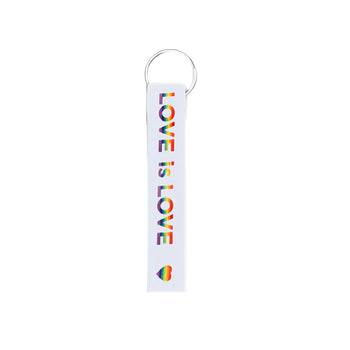 50 Pack Love Is Love Gay Pride Lanyard Style Keychains (50 Keychains)