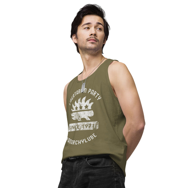 Libertarian Party #AnarchyLube NARP Men’s premium tank top