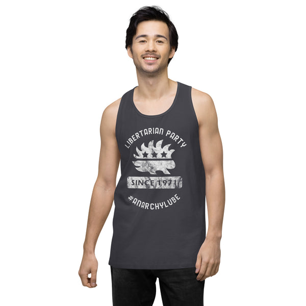 Libertarian Party #AnarchyLube NARP Men’s premium tank top